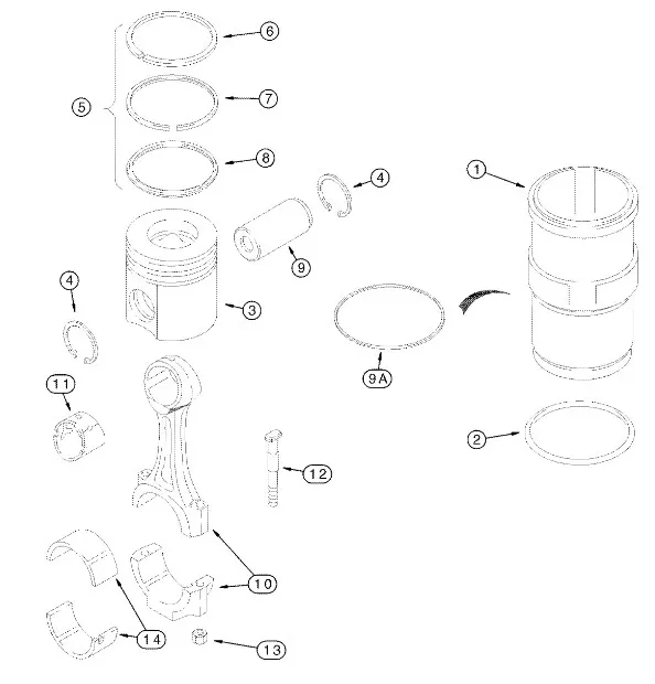 J802263 - Комплект поршней и колец